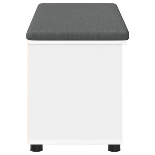 Пейка за коридор с възглавница Едноцветен Бяло 100 x 38 x 46 см