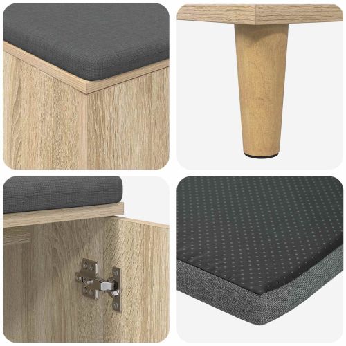 Пейка за коридор с възглавница Сонома дъб 60 x 38 x 46 см