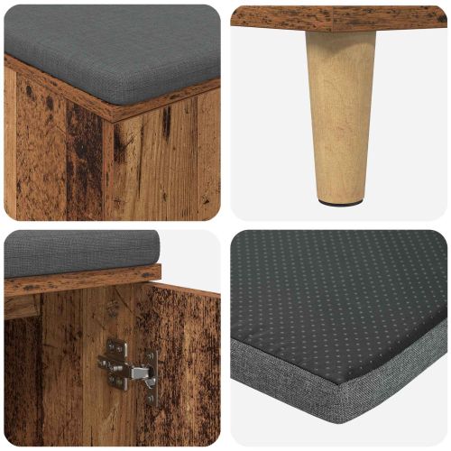 Пейка за коридор с възглавница Старо дърво 60 x 38 x 46 см