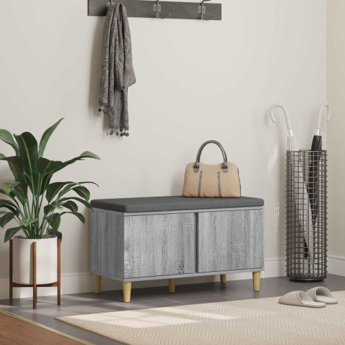 Пейка за коридор с възглавница Сив Сонома 60 x 38 x 46 см