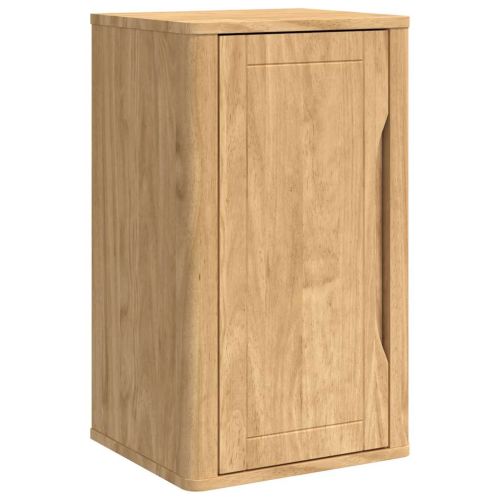 Комплект мебели за баня с рафт 3 pcs Кафяво с восъчно покритие