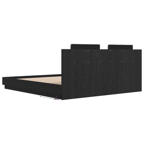 Леглова рамка с табла Черния дъб 180 x 200 cm Инженерно дърво
