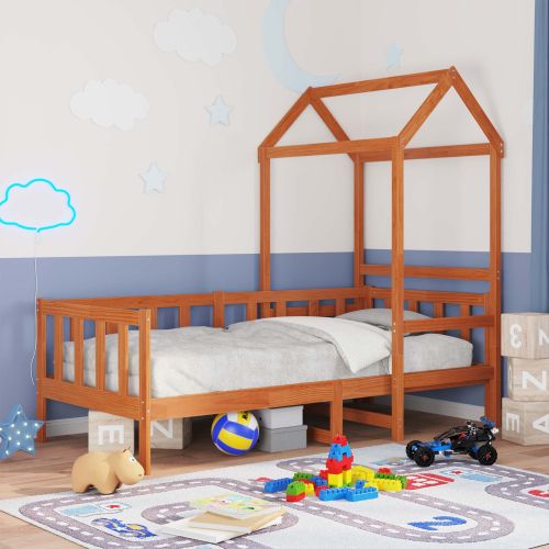 Комплект легло за деня Кафяво с восъчно покритие