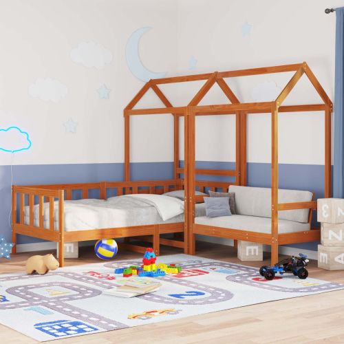 Комплект легло за деня Кафяво с восъчно покритие