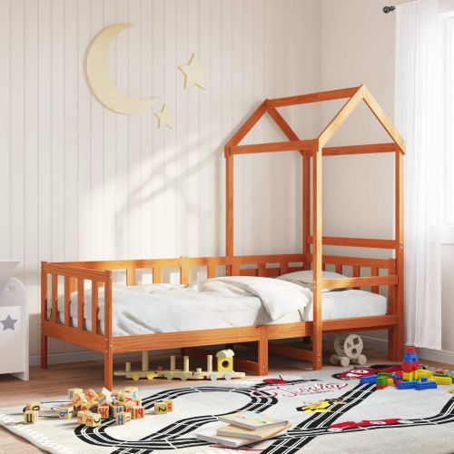 Комплект легло за деня Кафяво с восъчно покритие