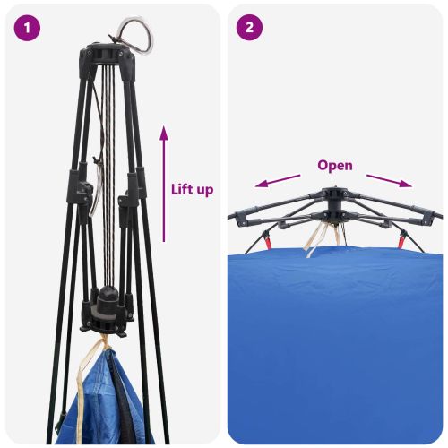 Бърза палатка Синьо небе 260 x 260 x 185 см Стомана