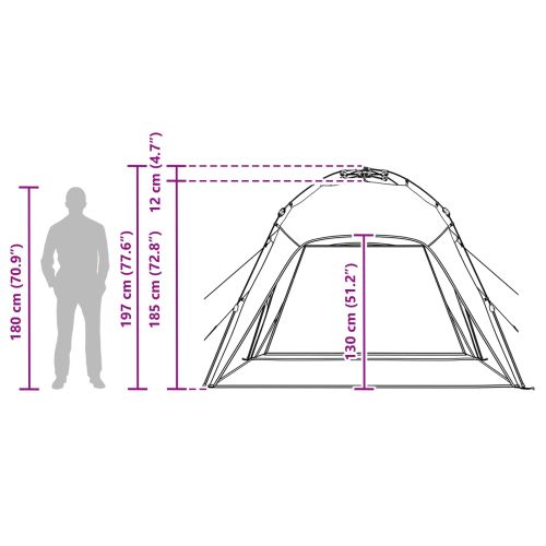 Бърза палатка Синьо небе 260 x 260 x 185 см Стомана