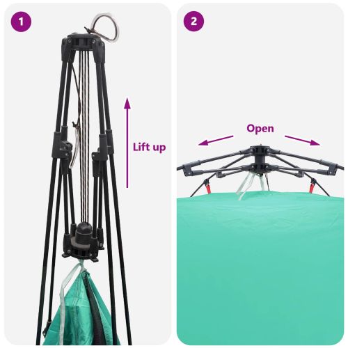 Бърза палатка Морско зелено 260 x 260 x 185 см Стомана