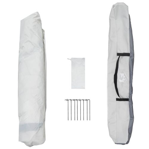 Бърза палатка със съхранение Сив 260 x 260 x 185 см Стомана