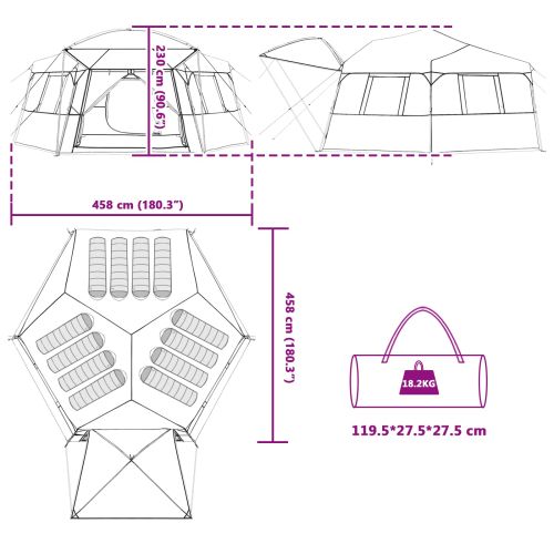 Бърза палатка ALTA Синьо 458 x 400 x 230 см Стомана