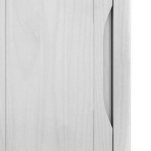 Банен стенен шкаф Бяло 60 x 40 x 80 см Солидно борово дърво