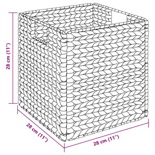 Кошници за съхранение 2 pcs Естествен 28 x 28 x 28 см