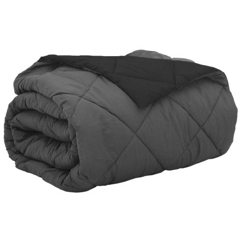 Летен юрган Черно и антрацит 200 x 200 cm Микрофибър