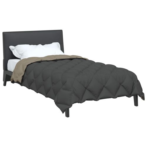 Зимен юрган Светло сиво и антрацит 200 x 140 cm Микрофибър