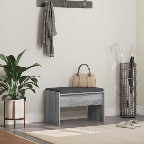 Пейка за коридор с възглавница Сив Сонома 60 x 38 x 46 см
