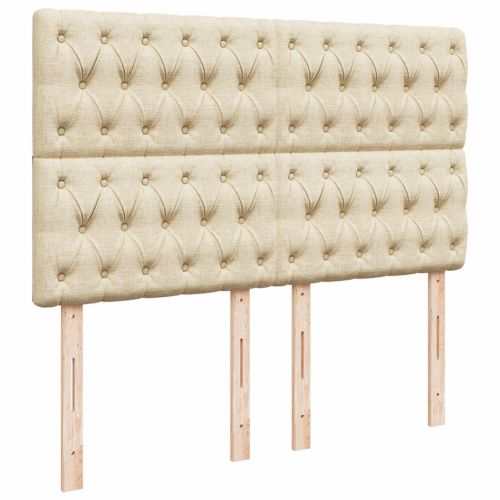 Боксспринг легло с матрак, кремава, 160x200 см, плат