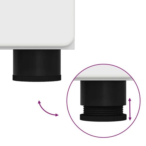 Комплект за баня с огледало с рафт TULUM Бяло Инженерно дърво