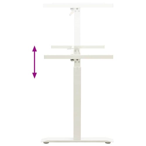 Бюро със съхранение Бял и натурален 120 x 60 cm Масивен дъб