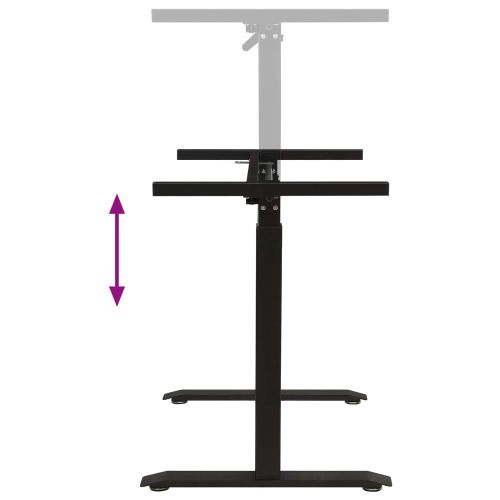 Бюро Черен и светъл кафяв 140 x 60 cm Масивен дъб