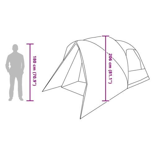 Куполна палатка с покрив Синьо 397 x 304 x 193 см