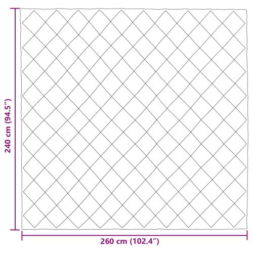 Летен юрган Черно и таупе 240 х 260 см Микрофибър