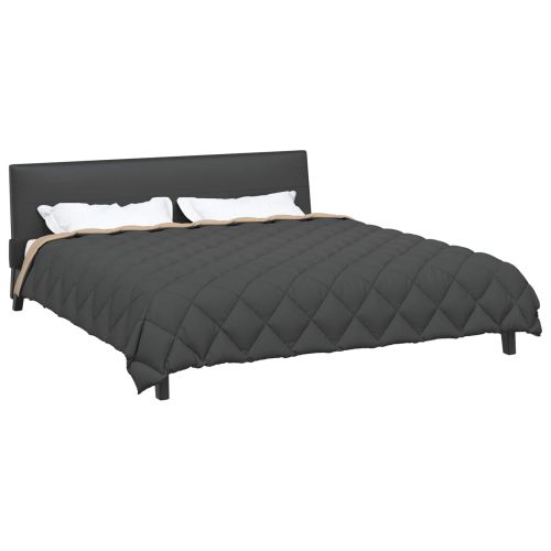 Зимен юрган Антрацит и таупе 220 x 200 см Микрофибър