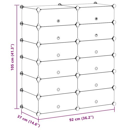 Сглобяем органайзер за обувки, 12 отделения, бял
