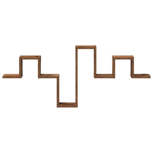 Стенен рафт Монтиране на стена Старо дърво 104.5 x 43 x 10 см