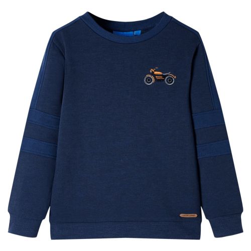 Детски суитшърт, тъмносин меланж, 128