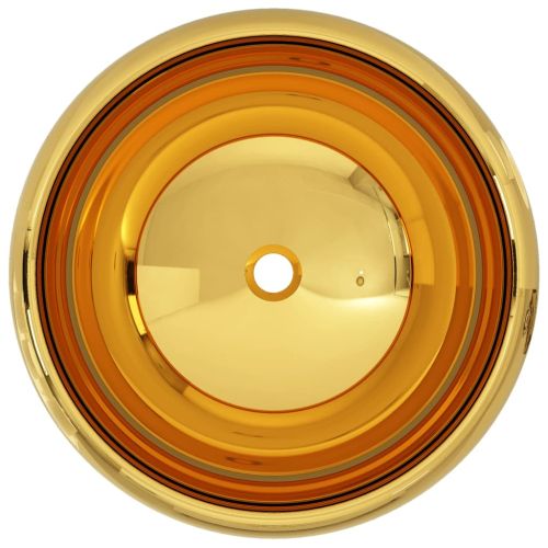 Мивка, 40x15 см, керамична, златиста