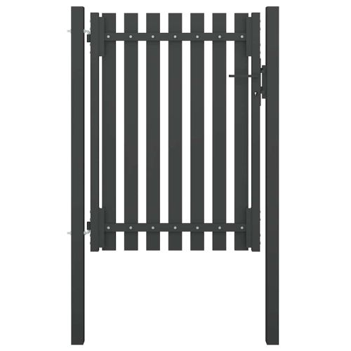 Градинска оградна порта от стомана 100x125 см, антрацит