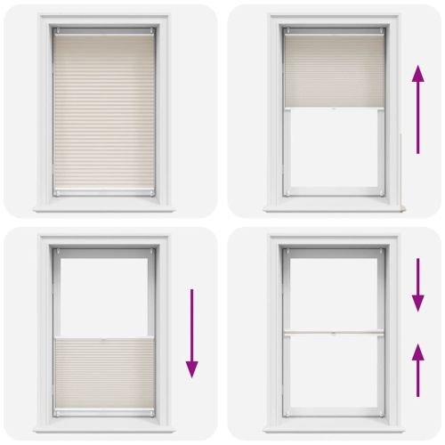 Плисирана щора 80 х 100 см, цвят крем