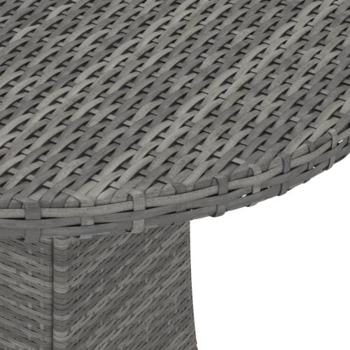 Градински комплект с възглавници, 5 части, полиратан, сив