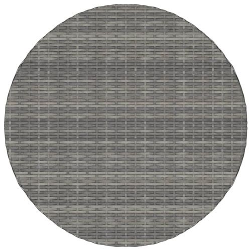 Градински комплект с възглавници, 5 части, полиратан, сив