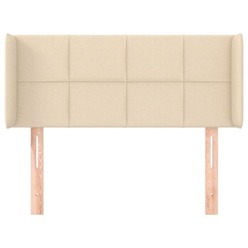 Горна табла за легло, кремава, 83x16x78/88 см, плат