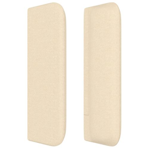 Горна табла за легло, кремава, 83x16x78/88 см, плат