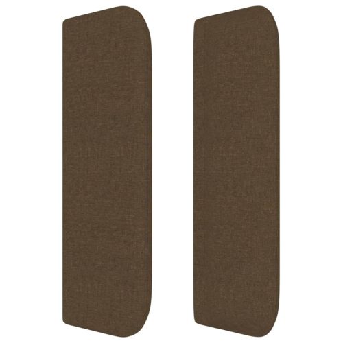 Горна табла за легло, тъмнокафява, 147x16x78/88 см, плат