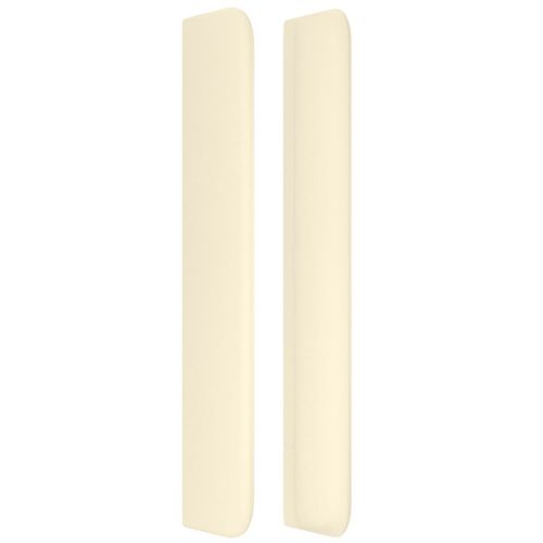 Горна табла с уши, кремава, 93x16x118/128 см, изкуствена кожа