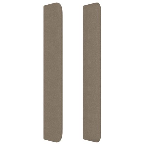 Горна табла за легло с уши, таупе, 163x16x118/128 см, плат