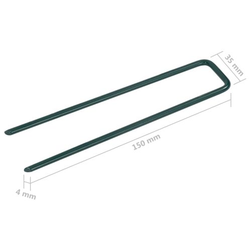 Пирони за изкуствена трева, 20 бр, П-образни, желязо