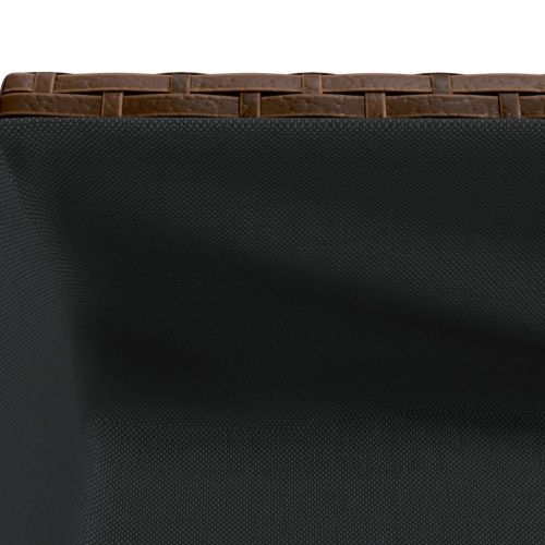 Градински плантери с рафт, 2 бр, кафяв, 90x40x75 см, полиратан