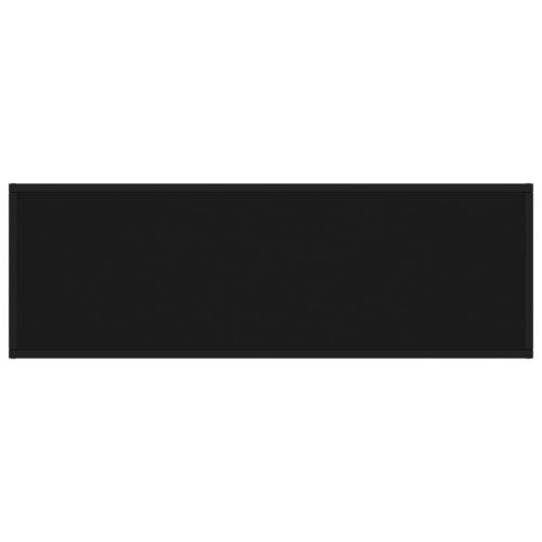 ТВ шкаф, черен, черно стъкло, 120x40x40 см