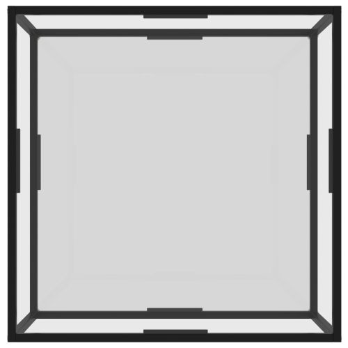 Кафе маса, прозрачна, 80x80x35 cм, закалено стъкло