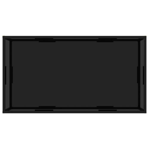 322903 Coffee Table Black 120x60x35 cm Tempered Glass