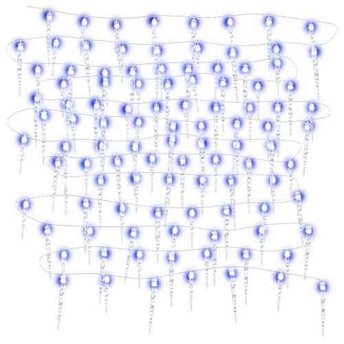 Коледни ледени висулки 40 бр сини акрил с дистанционно