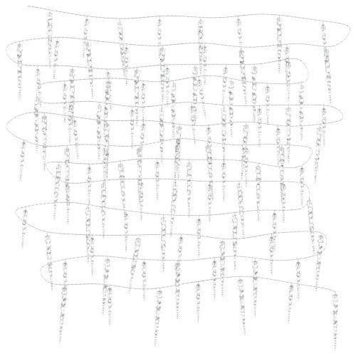 Коледни ледени висулки 40 бр сини акрил с дистанционно