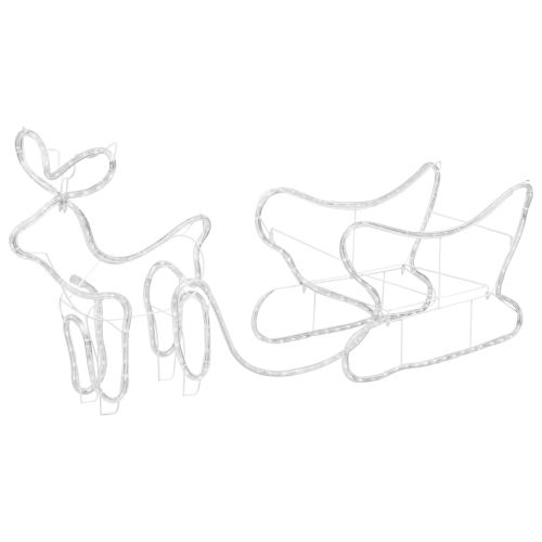 Коледна украса за открито северен елен с шейна 252 LED лампи