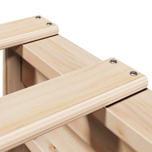 Легло с етажерка за книги, без матрак, 180x200 см, бор масив