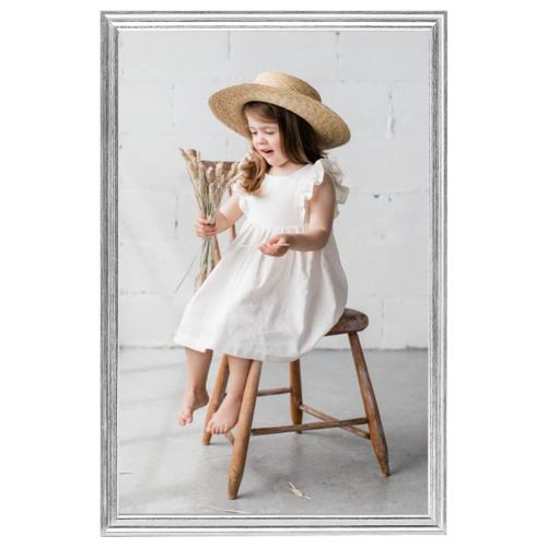 Фоторамки за колаж, 5 бр, за стена, сребристи, 70x90 см, МДФ