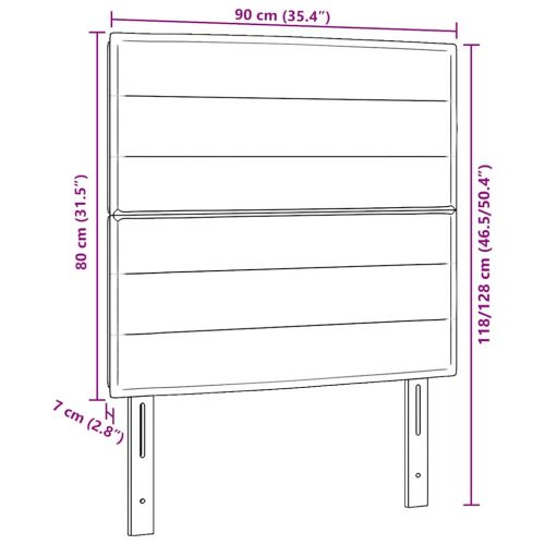 Облегалка за глава с таблото Крем 90 cm Изкуствена